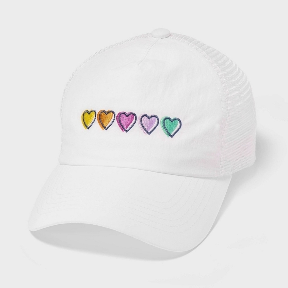 Roller Rabbit x Target Disco Hearts Wave Embroidered Baseball Hat NWT
